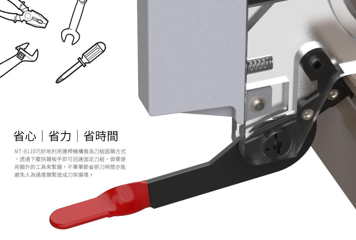 MT-B110 Easy Clamp type pneumatic score knife holder